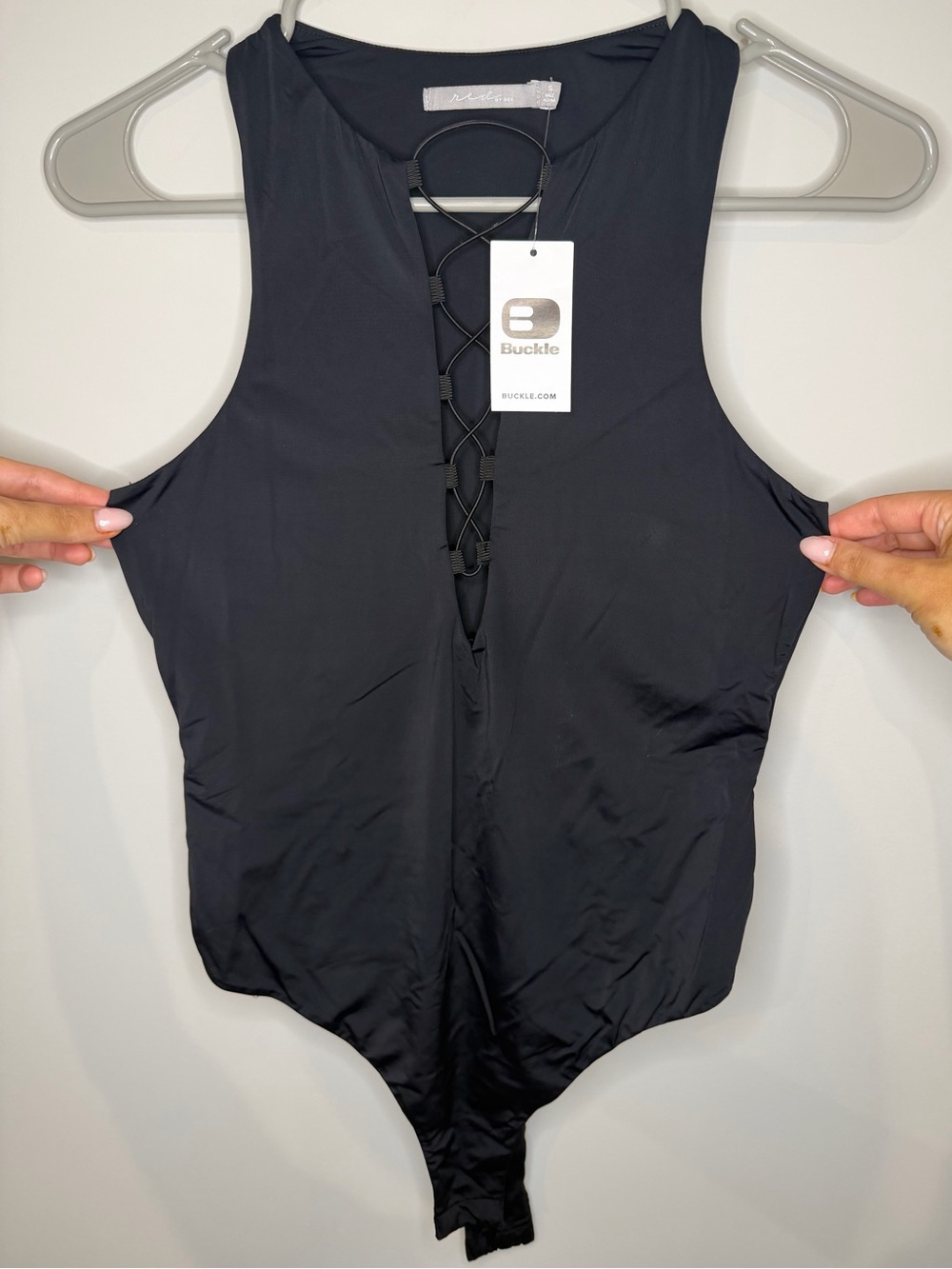 NEW WITH TAGS Buckle Women's Black Sleeveless Bodysuit